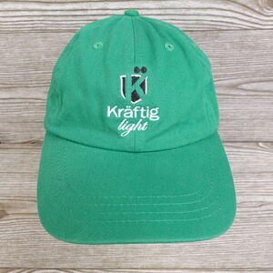KRAFTIG LIGHT BEER LOGO GREEN ADJUSTABLE ST LOUIS STRAPBACK BASEBALL HAT CAP